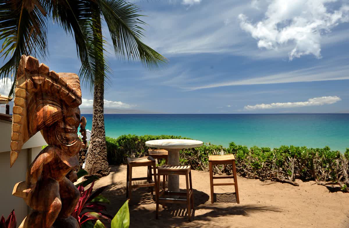 Poolside cabanas and gardens